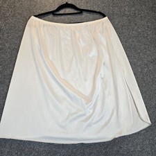 Vintage Vassarette Half Slip Womens XL White Nylon Casual Side Slit Sleepwear