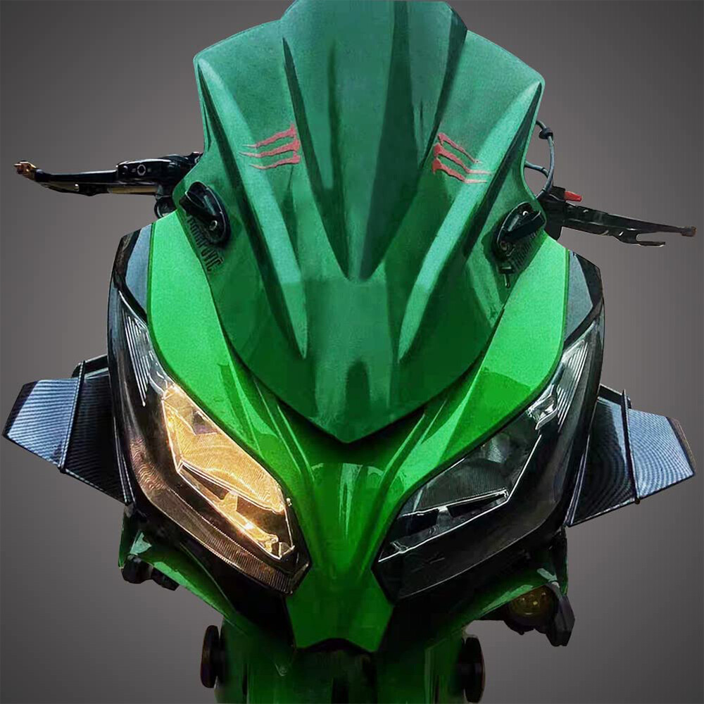 yuu。 2PCS For Motorcycle Carbon Fiber Winglet Side Spoiler Air