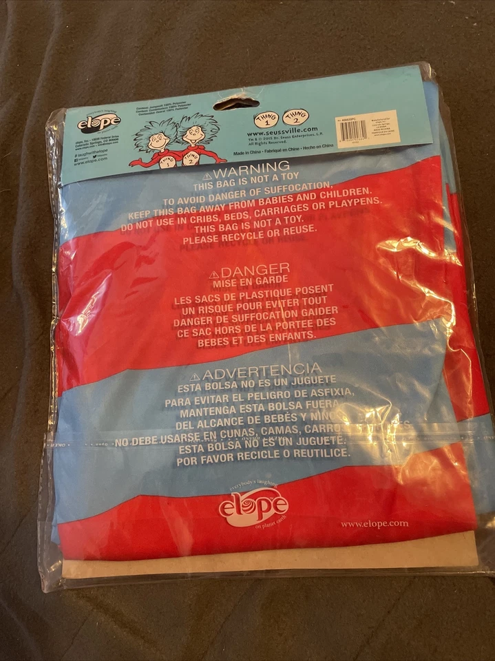 * Dr. Seuss Thing 1 & Thing 2 Women's Halter Jumpsuit Size L/XL Costume  NIP - Image 2 of 2