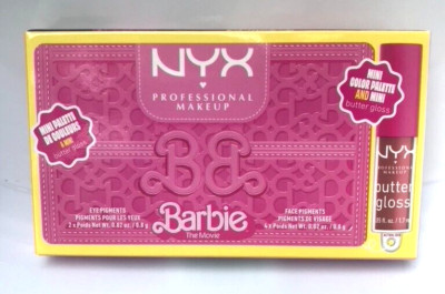 NYX Professional Makeup Barbie On The Go Eye Palette +LipGloss Set Rare