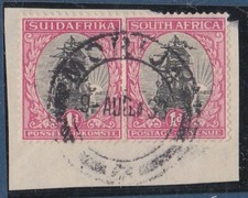 BASUTOLAND 1933 Sth Africa GV 1d pair MORIJA cds............................N408