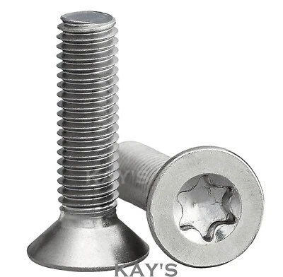KAYFAST M4 M5 M6 TORX COUNTERSUNK MACHINE SCREWS CSK SIX LOBE BOLTS A2 STAINLESS STEEL