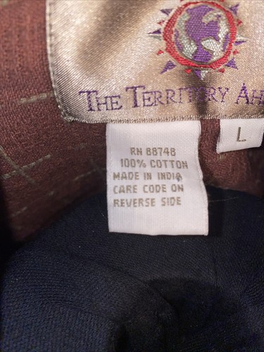VINTAGE The Territory Ahead Shirt Large Cross X abstrakt geometrisch Langarm - Bild 14 von 16