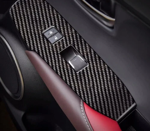 For Lexus NX200T 300H 2015-2020 Carbon Fiber Window Lift Panel Switch Cover Trim - Picture 6 of 8