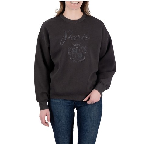 Women's State of Mine Soft & Warm Crewneck Pullover Paris Sweatshirt Small