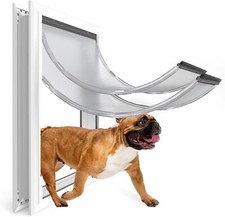 URSPET Aluminum Large Dog Door for Exterior Doors, Cutout Size 12.2''W x 18''H,