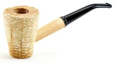 Missouri Meerschaum Mark Twain Dublin-Style Bent Corn Cob Pipe - 5641
