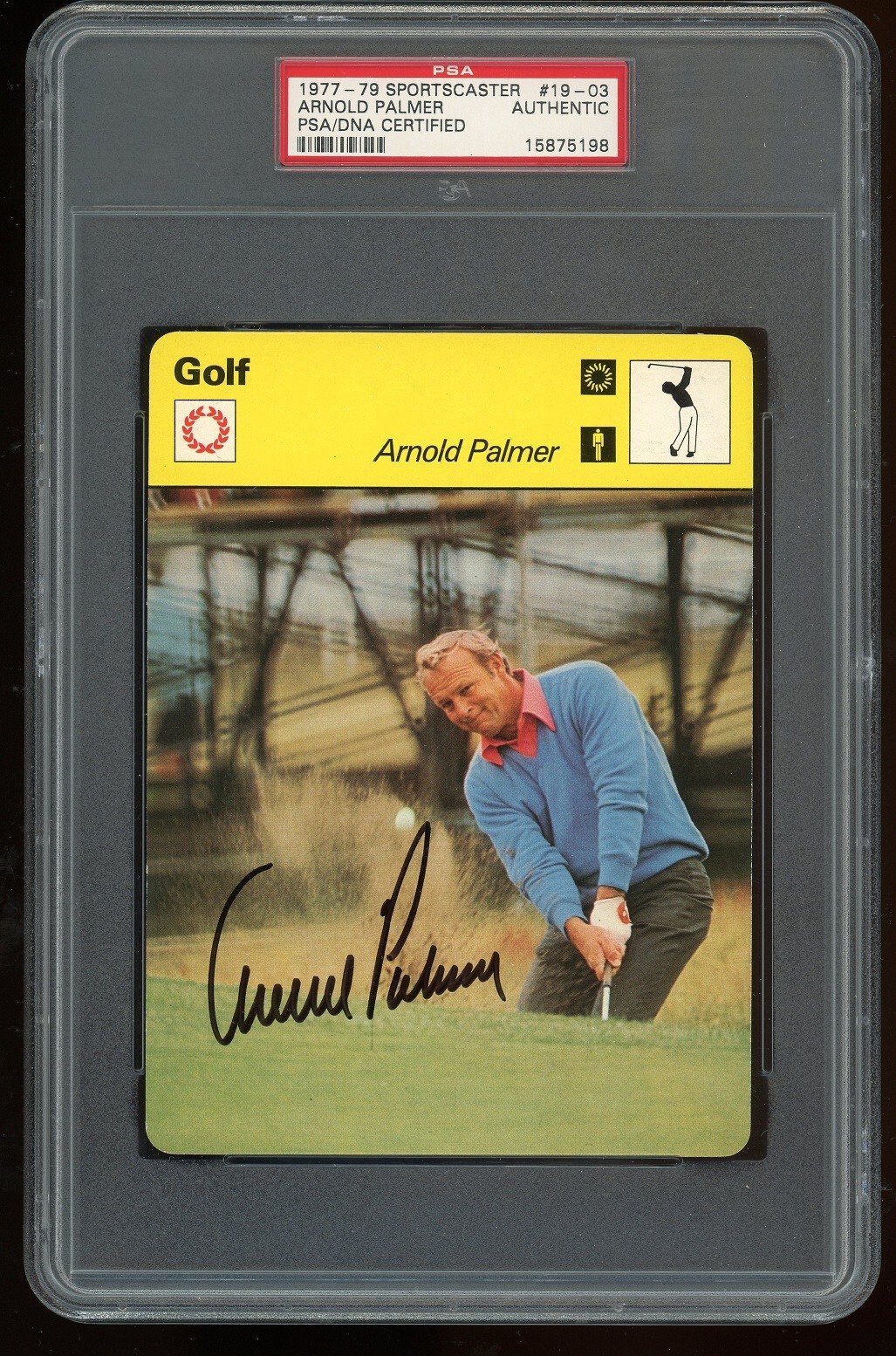 Arnold Palmer Auto Signed 1977-79 Sportscaster Autograph Golf Masters PSA/DNA