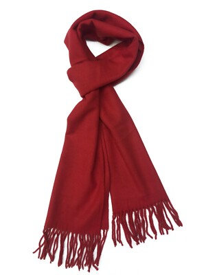 Calvia Cashmere Feel Scarf Super Soft & Warm Elegant Looks - Burgundy