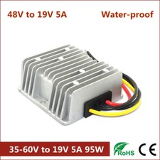 35-60V/48V to 19V 5A 95W Buck Converter DC-DC Regulator Car Waterproof Power