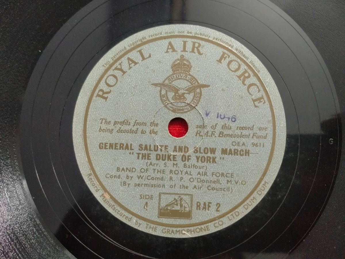 Royal Air Force Band3/4 Salute Slow March Duke York RARE 78 rpm