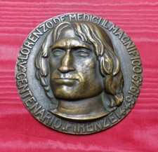 Medaglione a Bassorilievo -  V° Centenario Nascita Lorenzo dei Medici 1449 -1949