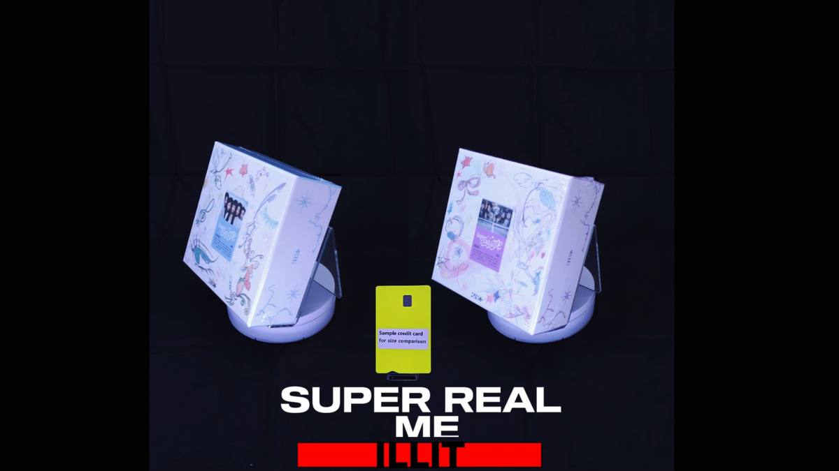 ILLIT SUPER REAL ME 1st Mini Album CD+Photo Book+2Card+3Sticker+