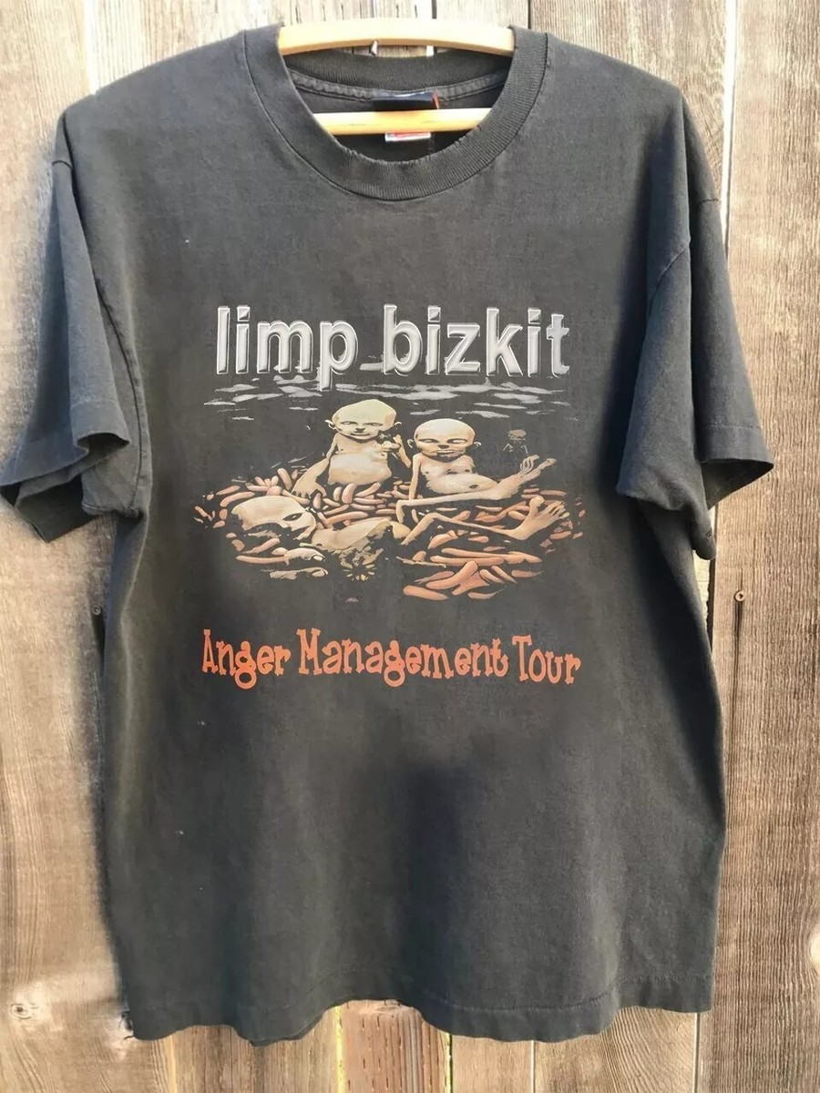 Limp Bizkit Band Tour T-shirt, Charcoal Short Sleeve Unisex Tshirt