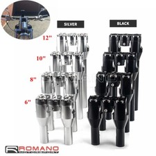 Kit alzatina dritta morsetto superiore 6" 8" 10" 12" alluminio 1-1/2" per Harley Street Bob