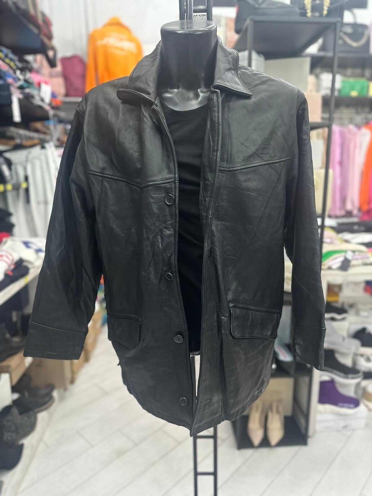 E.B. Company real leather jacket for men size 50 black LLV195