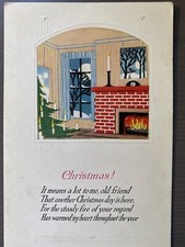 VINTAGE CHRISTMAS Post Card- Unposted A Christmas Greeting Made In USA