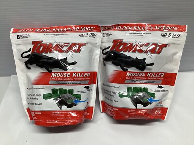 Tomcat Mouse Killer Child & Dog Resistant, Refillable Station Lot of 2