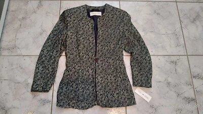 Damen Blazer Gr.36, Blau-Weiß Gemustert, Kölner Designerin, NEU! - Bild 1 von 4
