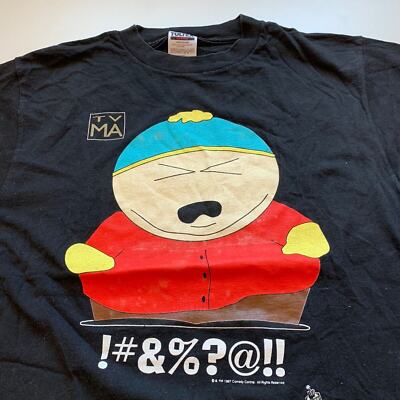 Vintage 90s 1997 South Park Eric Cartman Graphic T Shirt Men's