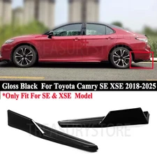 For Toyota Camry SE XSE 18-2025 TRD Style Gloss Rear Side Splitter Aprons Spats