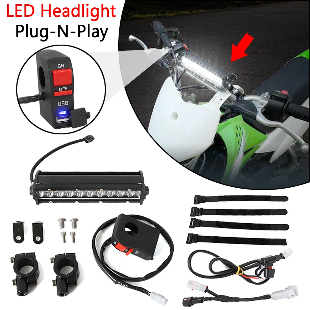 Kit Phare Motocross Universel - Pour Honda CR125R, CR250R, CRF, Etc. - Halogen H4