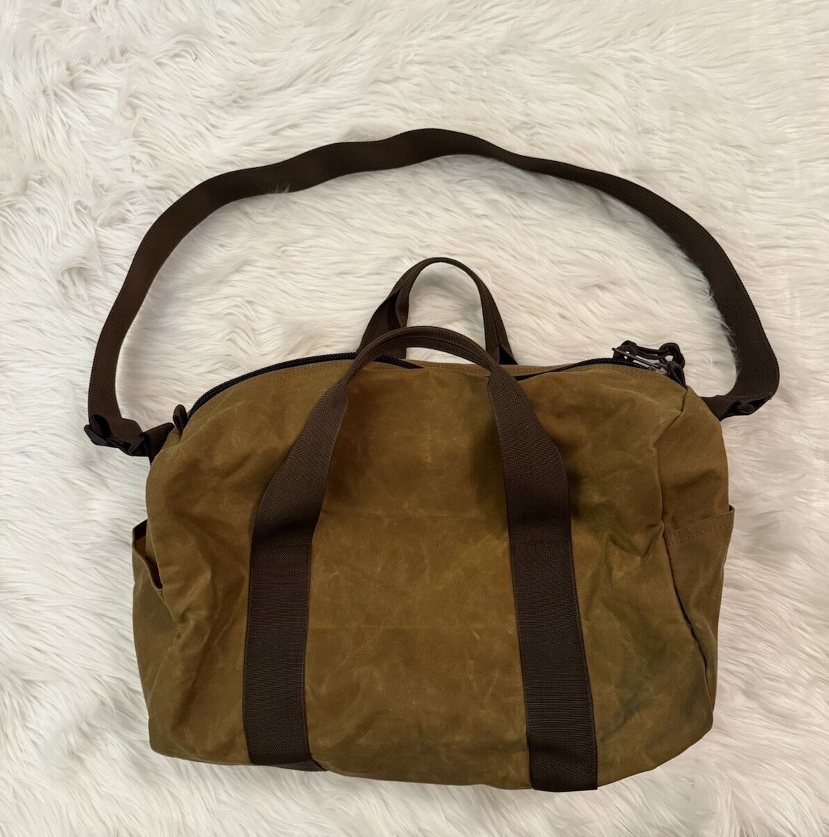 Filson Tin Cloth Field Duffle Bag Small Dark Tan Cotton Filson Tin Cloth Field Duffle Bag Small Dark Tan Cotton