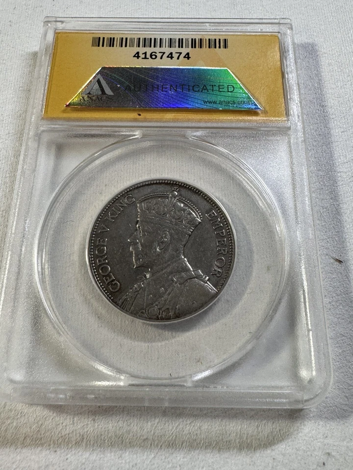 1934 New Zealand 1 Florin Silver Coin Graded XF 45 Details Cleaned by ANACS - Image 4 of 4