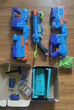 Nerf gun collection bullets targets three guns