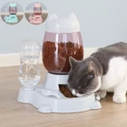Pet Dog Cat Automatic Water Drinking Food Feeding Bowl Dispenser Feeder Supplies