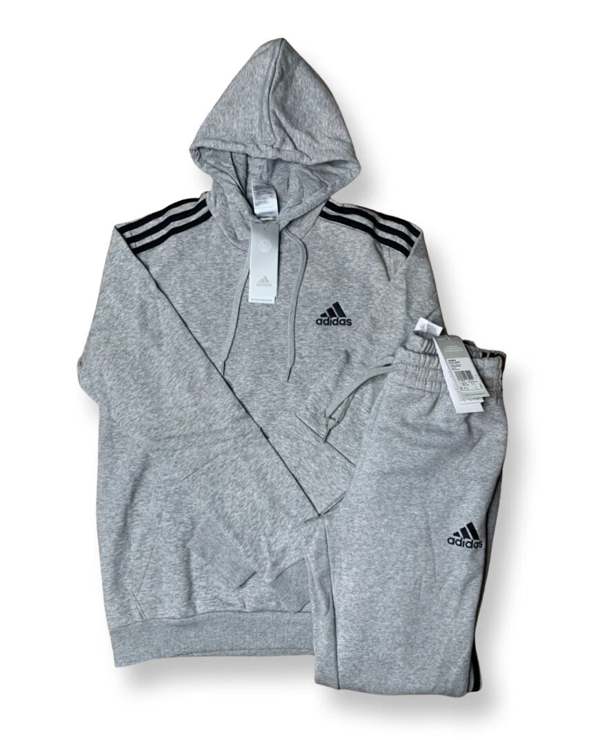 Adidas Performance 3 Stripe Full Tracksuit Mens Small Grey *Brand New With  Tags* | eBay