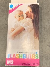 Sylvania Vintage M3B Blue Dot 12 Flash Bulbs Camera Bulb NOS