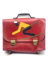 VINTAGE ECO LEATHER SCHOOL FOLDER MUNARI LEATHER GOODS SPORTS SKI  CL