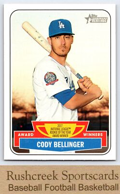 2018 Topps Heritage #AW-6 Cody Bellinger Award Winners