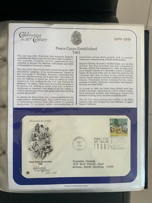FDC CELEBRATING THE 20th CENTURY 1961peace corps established