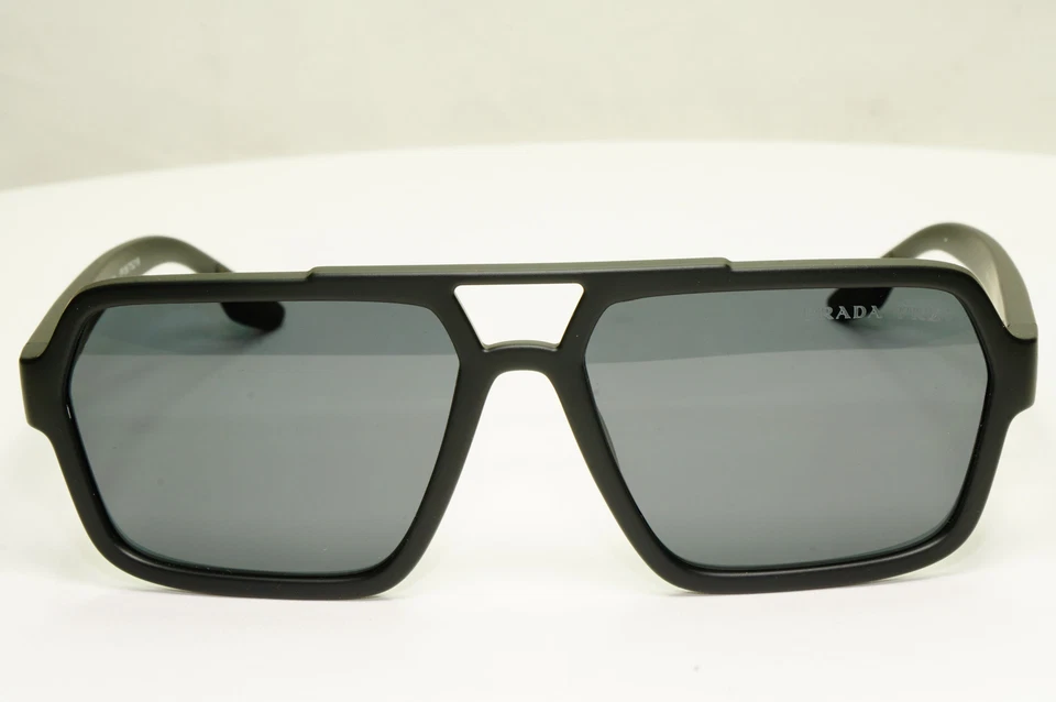 Prada Black Polarised Sunglasses Square Mens Designer SPS 01X PS01XS DG0-02G - image 2 of 4