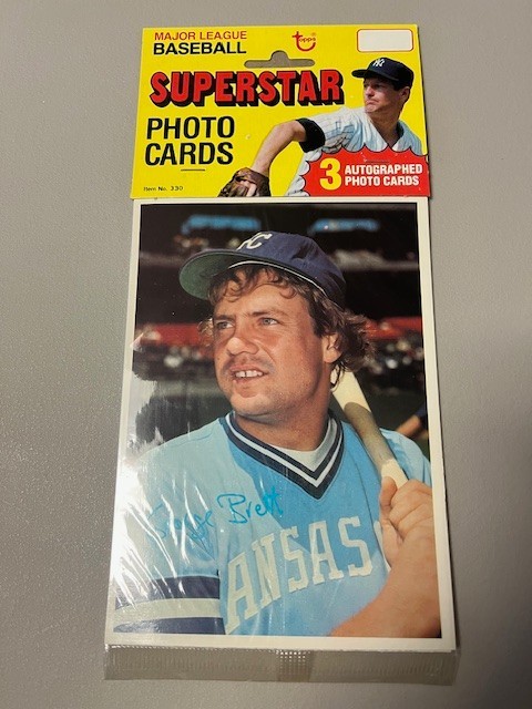 1980 Topps 5x7 Superstar photo cards set of 3 George Brett White back