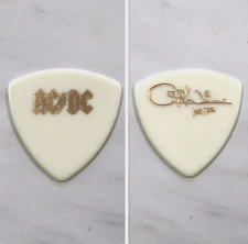 AC/DC - Cliff Williams 1991 Razor's Edge Tour Guitar Pick ~ White/Gold Foil