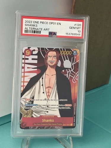 One Piece CCG Shanks Alternate Art OP01-120 PSA 10 Gem Mint