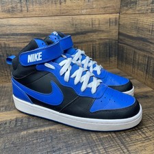 Nike Court Borough Mid 2 Kids Size 7Y Blue Black DM8872-001 High Top Sneakers