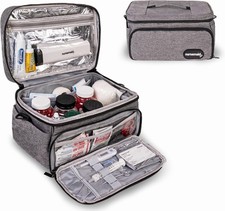 nursemaid Travel Medication Bag with 7-Day Pill Organizer  Medical ID Card Incl