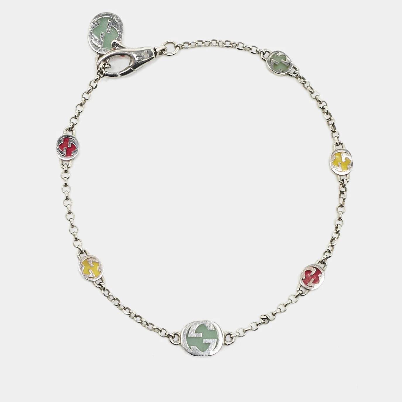 Bracciale Gucci GG in argento sterling smaltato