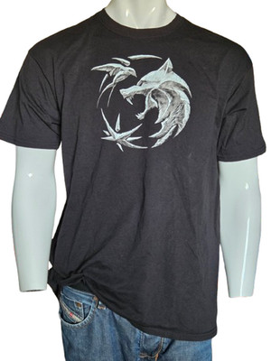 The Witcher Herren T-Shirt Gr.XL Lizenz Netflix Shirt Wolfs Medaillon