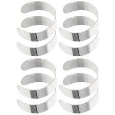 8 Pcs DIY Bracelet Blanks Cuff Form Charms Stainless Steel Jewelry Making