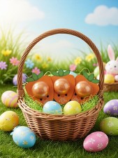 3 Pack Spring Easter Basket Scented Bath Bombs Carrots - Citrus Scented