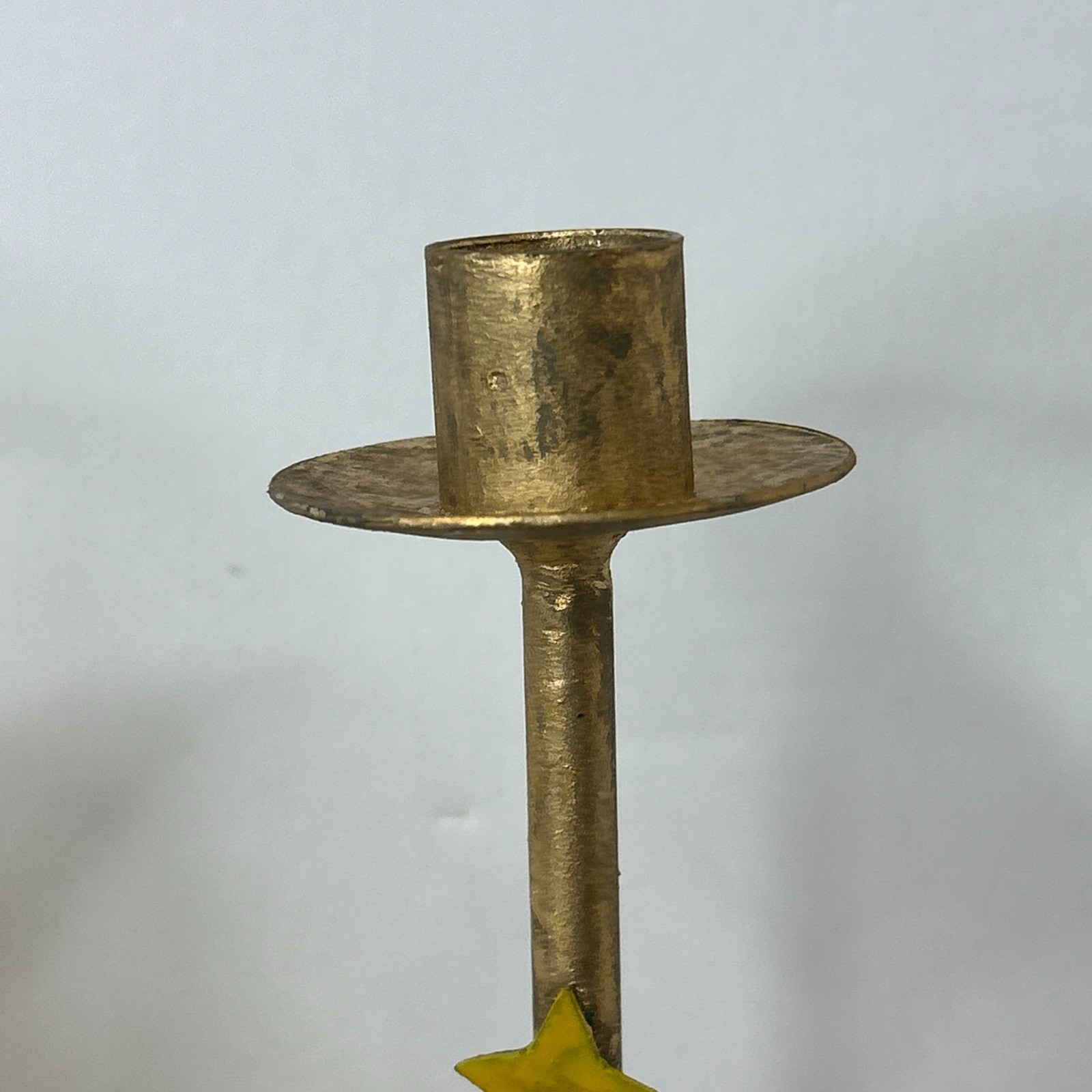 Vintage Santa/Christmas Tree Old World Metal Candle Holders 19" Tall