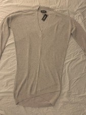 Express V-Neck Crossover Sweater Dress, Silver, XS, NWT, Retail $69.90