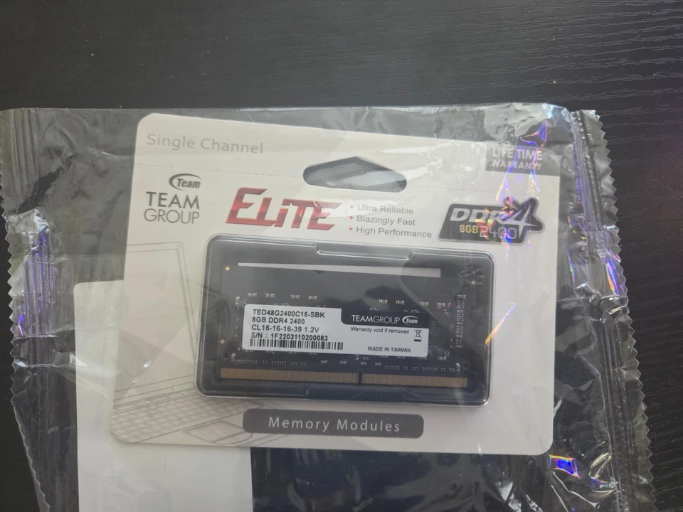 Team Group Elite 8GB DDR4 2400MHz SODIMM Laptop Notebook Memory Module - Image 1 of 1