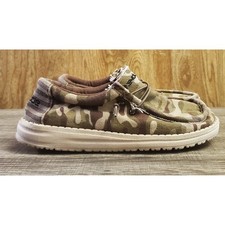 Hey Dude Wally Youth Camo Flag Shoes Youth Size 3