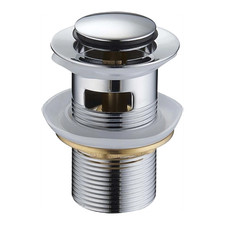 Mexen kleiner runder Klick-Klack Stöpsel mit Überlauf, Chrom - 79925-00